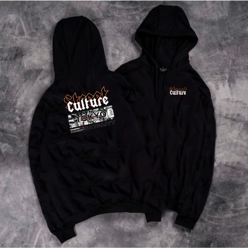 Fatality - Sweater Hoodie Basic Hitam Unisex Pria wanita Quality Premium Ukuran M/L/XL