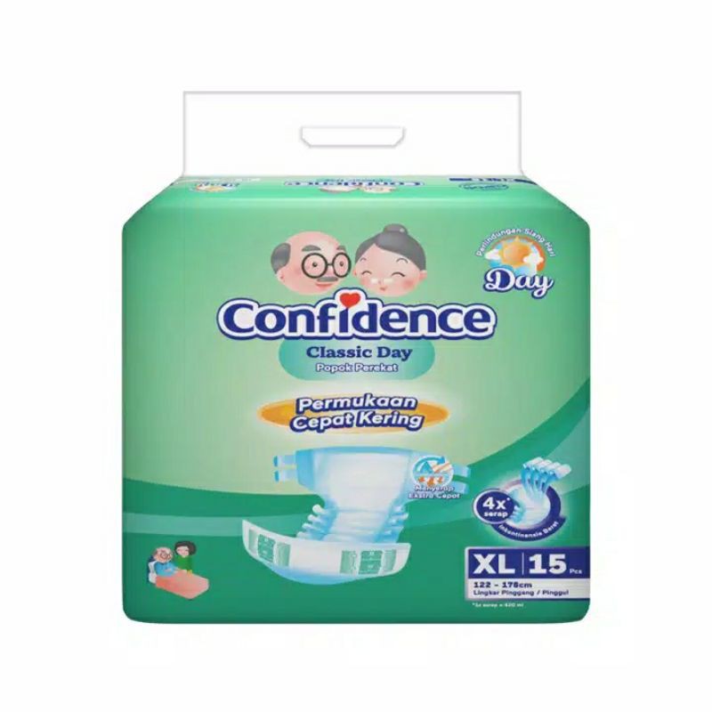 Confidence Adult Classic Day XL 15's / adult diapers / popok perekat / popok dewasa / diaper dewasa