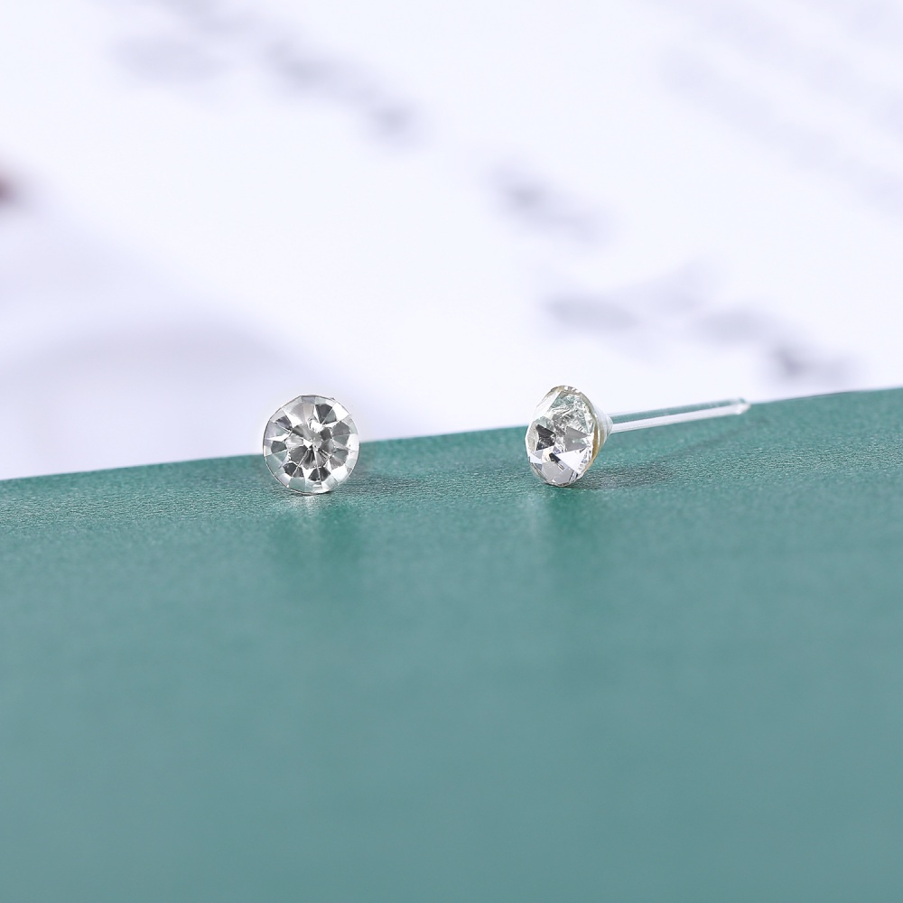 10 / 20 Pasang / Set Anting Stud Hypoallergenic Bahan Plastik Warna-Warni Ukuran 0.8Mm Untuk Wanita