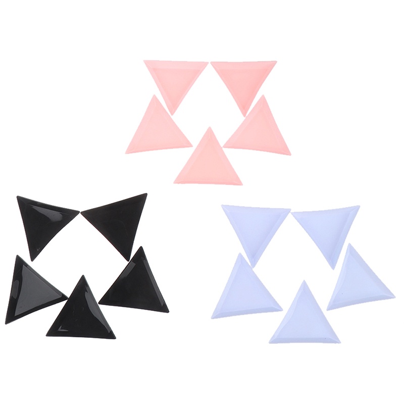 # Kaos T-Shirt Wanita Lengan Pendek Motif Print #5pcs Piring Segitiga Holder Berlian Imitasi Untuk DIY Nail Art