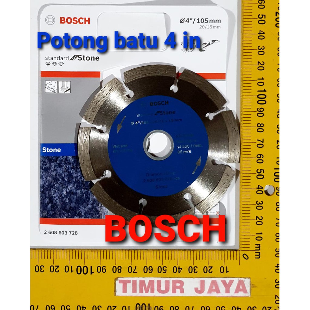 BOSCH Diamond Wheel 4&quot; Mata Gerinda Pisau Potong Keramik Batu Dry 728