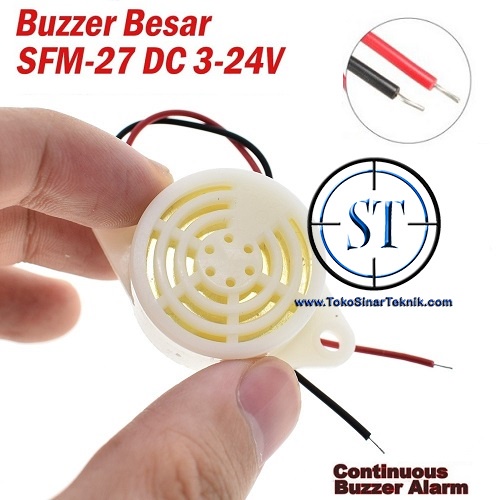 Buzzer Aktif SFM 27 Continuous Alarm DC3-24V High Decibel Sound Ringer Buzer Speaker Active SFM-27