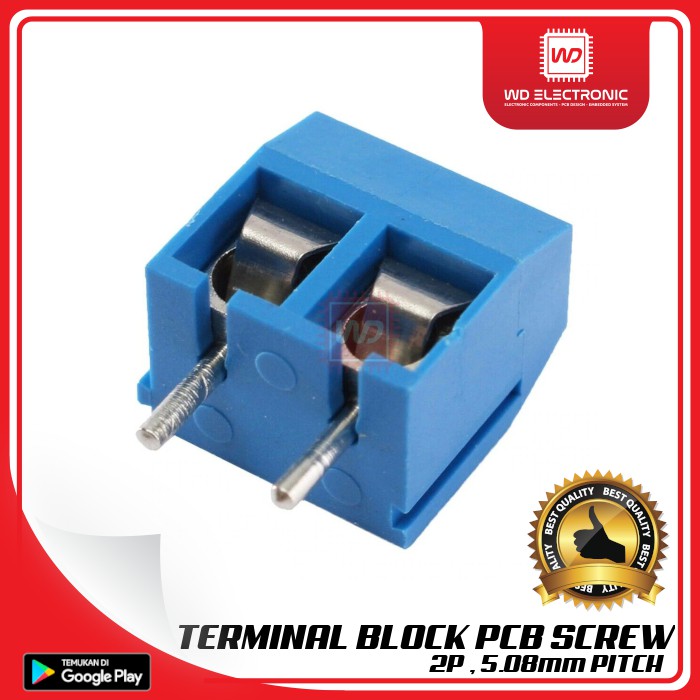 TERMINAL BLOCK SCREW 2PIN 2 PIN 5.08MM PITCH TERMINAL BIRU 2PIN