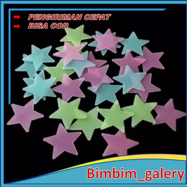 Wall Sticker dinding star/snow glow in the dark