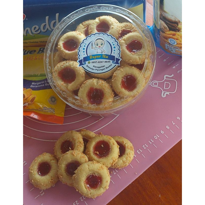 

(Toples 500gram)Thumbprint Cookies Enak dan Terjangkau