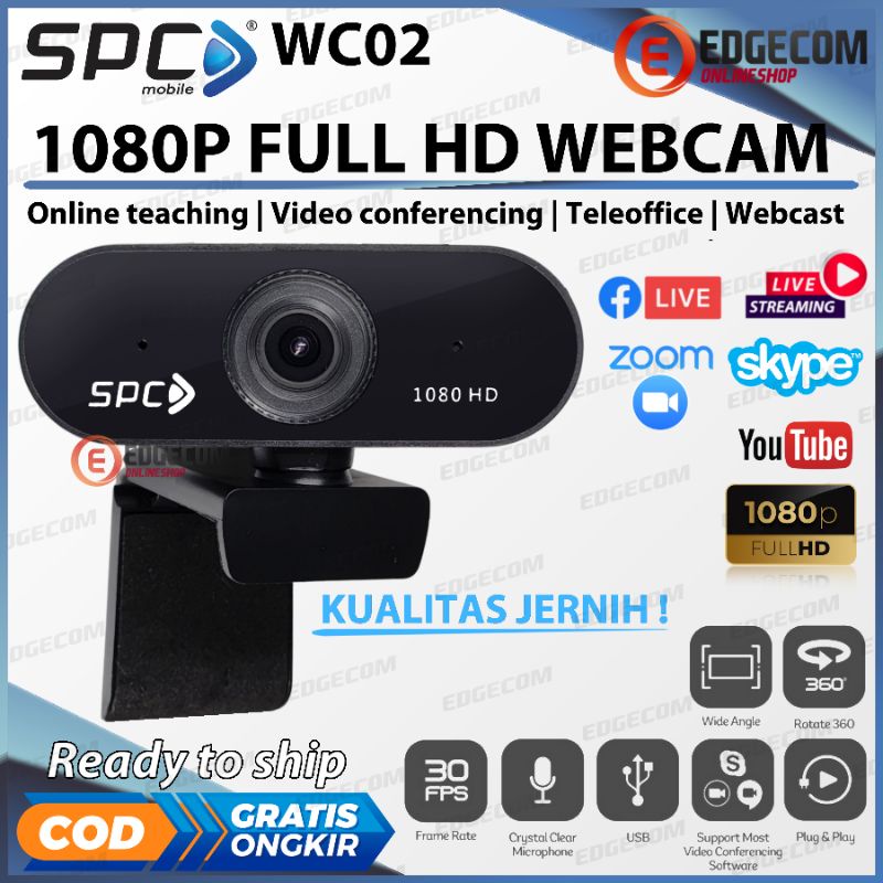 Webcam Full HD 1080P SPC WC02 - Web Cam SPC WC02