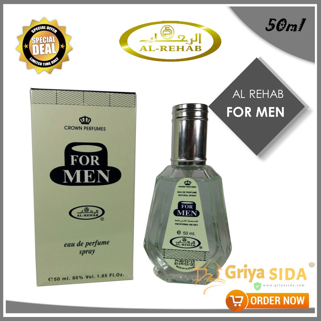 Parfum al rehab for men 50ml original minyak wangi alrehab spray PROMO!