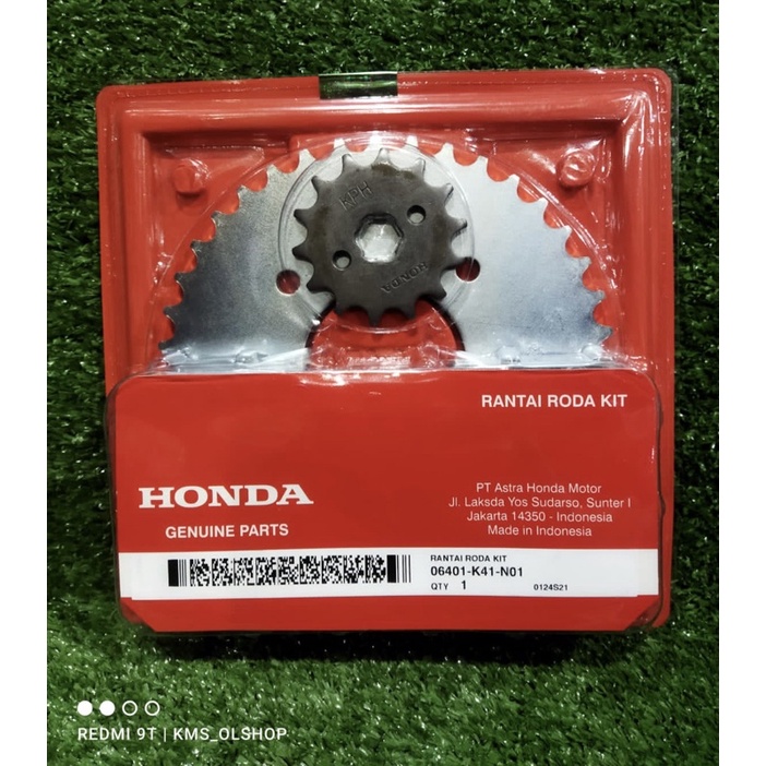 Gearset Girset Gear Gir Rantai Set Supra X 125 Fi ORIGINAL AHM 06401-K41-N01