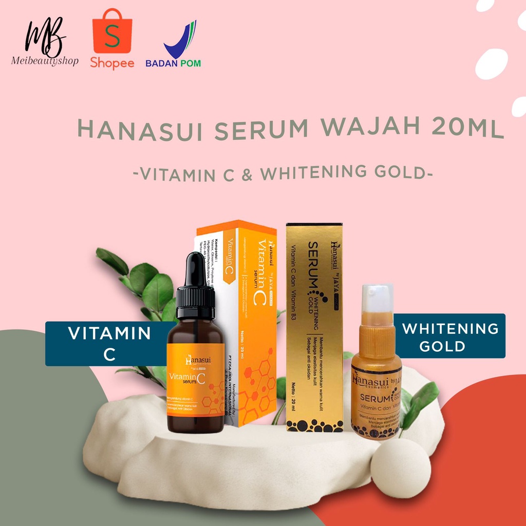 Hanasui ✔️BPOM Power Serum | Whitening Gold Vit C Collagen Anti Acne Propolis