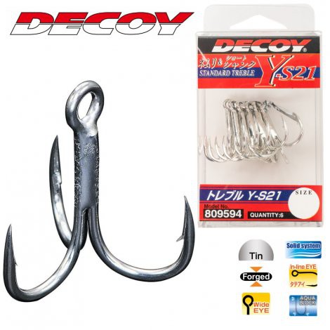 TREBLE HOOK DECOY YS 21 (Color SILVER)