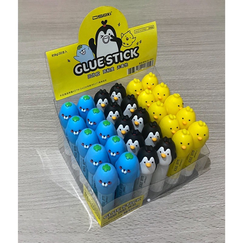 

Lem kertas glue stick import korea / lem kertas motif kepala animal pinguin bebek