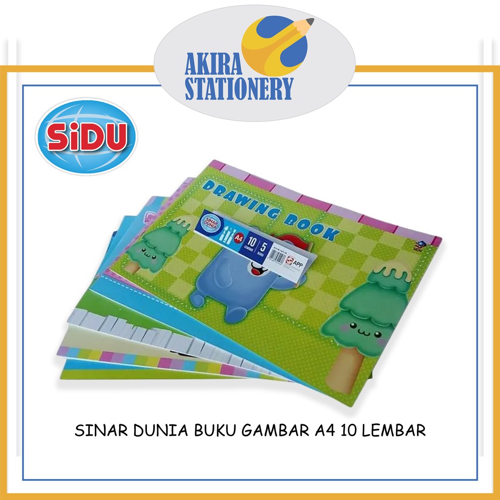 

Buku Gambar SIDU A4 / Drawing Book SINAR DUNIA Kecil A4 1 PAK ( 5 Pcs )