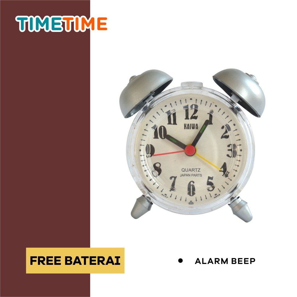 Jam Meja Weker Alarm Bentuk Unik Lucu Analog Alarm Clock Murah FREE BATERAI