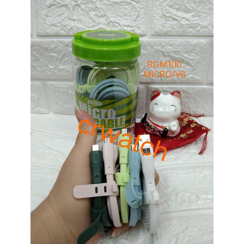 kabel data fast Charging kabel data robot RGM100 USB MICRO FAST CHARGING 1M MICRO USB CHARGER ORI