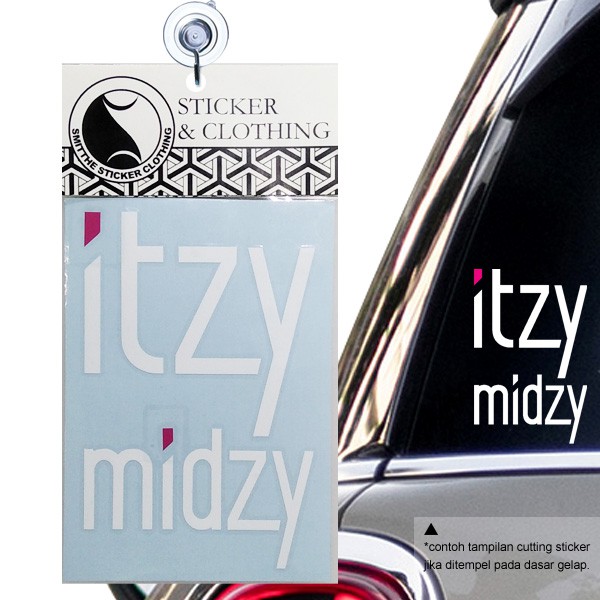 Stiker ITZY MIDZY Logo 2W Cutting Sticker KPOP aksesoris Motor Mobil