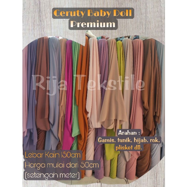 Bahan Kain Ceruty Baby Doll Premium