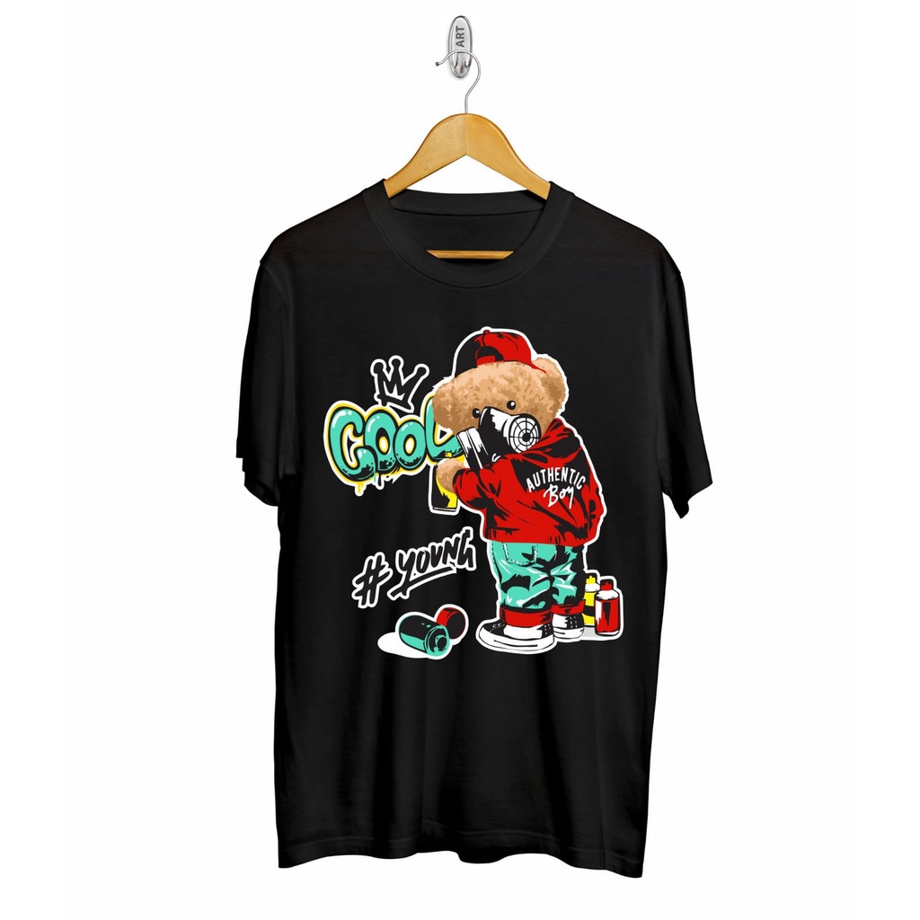 Kaos murah Kaos distro murah baju  distro pria t-shirt murah combed30s BEAR KING COOL