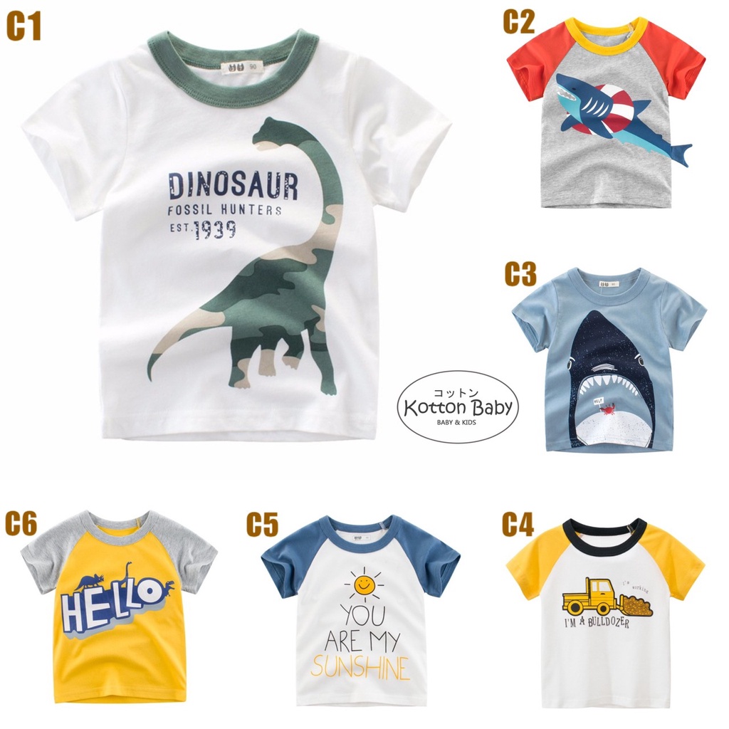 [sale] 2-8thn | Tshirt Kaos Karakter (PREMIUN IMPOR) Anak Laki-laki Pakaian anak Kaos Bayi catalog C