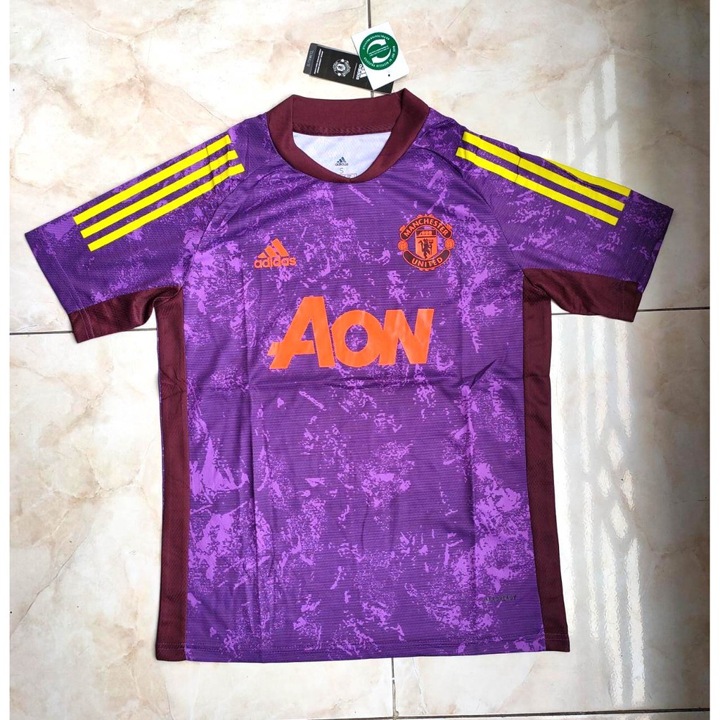 HQ JERSEY BOLA MU PRE-MATCH SHIRT UNGU 2020-2021 GO HIGH QUALITY