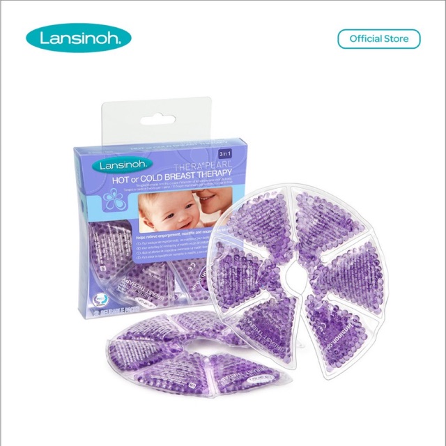 Lansinoh THERA PEARL 3-in-1 Hot or Cold Breast Therapy Packs / pereda nyeri payudara / panas /dingin/ breast relaxant/ perlengkapan ibu menyusui/ alat kompres payudara sakit/ nyeri/ perih