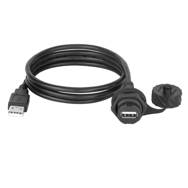 Btsg USB 2.0 3.0 Socket Male to Female Kabel Ekstensi IP67 Kabel Konektor Dudukan Panel Tahan Air