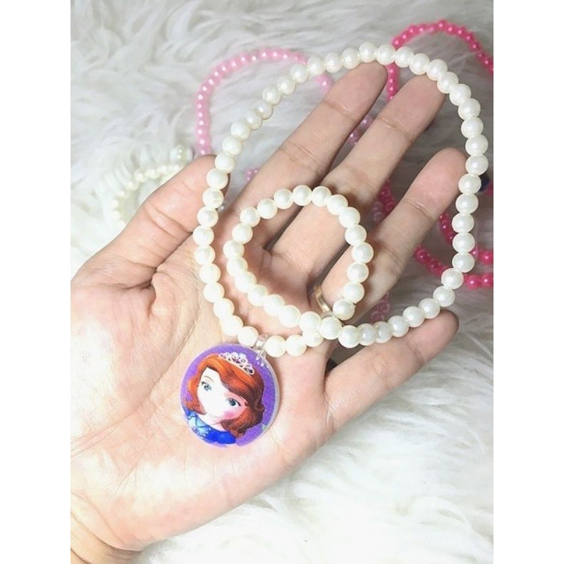 CPM04 Kalung Gelang Cincin Plastik Mix Karakter Sofia