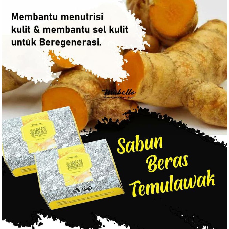Mabello Sabun Wajah Sabun Beras Temulawak