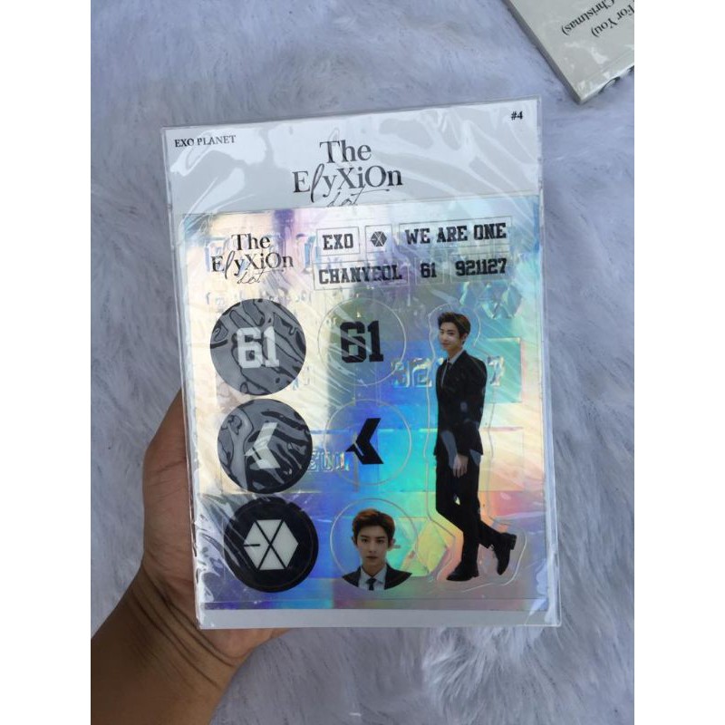 READY STOCK I STICKER DECO CHANYEOL OFFICIAL MERCHANDISE THE ELYXION MINUS PHOTOCARD
