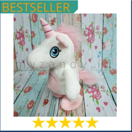 BONEKA TALKING UNICORN BICARA DAN JALAN