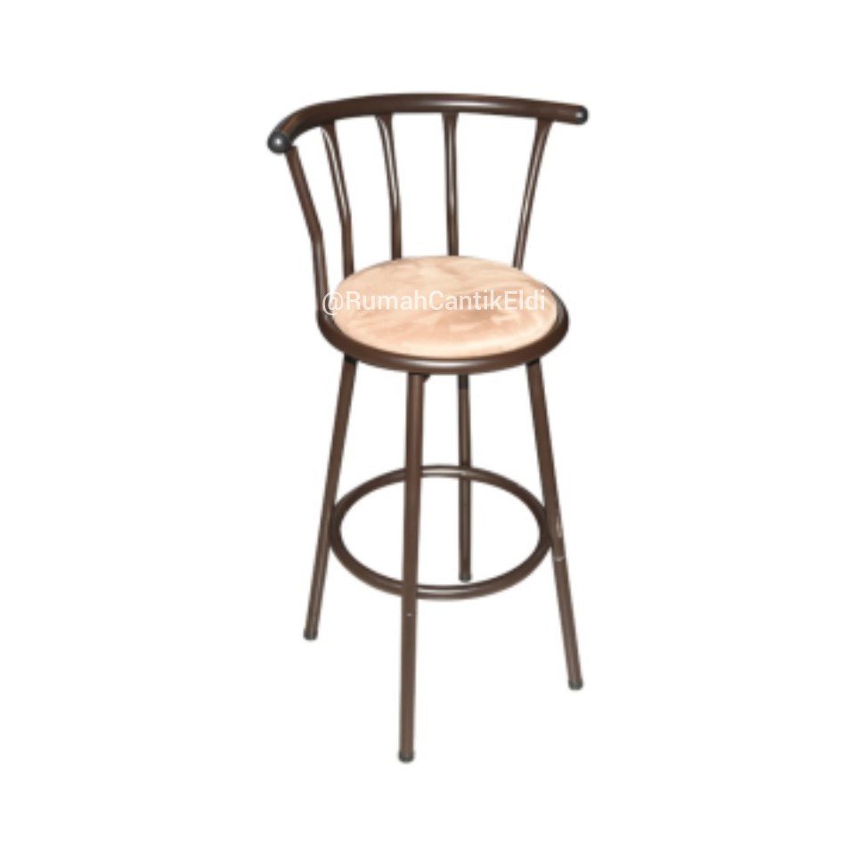 Kursi Bar / Bangku Bar / Bar Stool / Bar Chair Swivel 360° - Putih