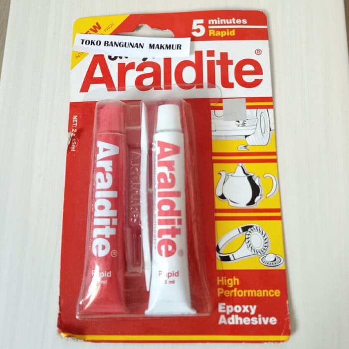 

Lem Besi Araldite 5 menit merah / Epoxy 15 ml