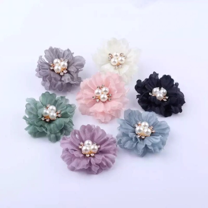 aplikasi bunga import rhinestoon size 5cm