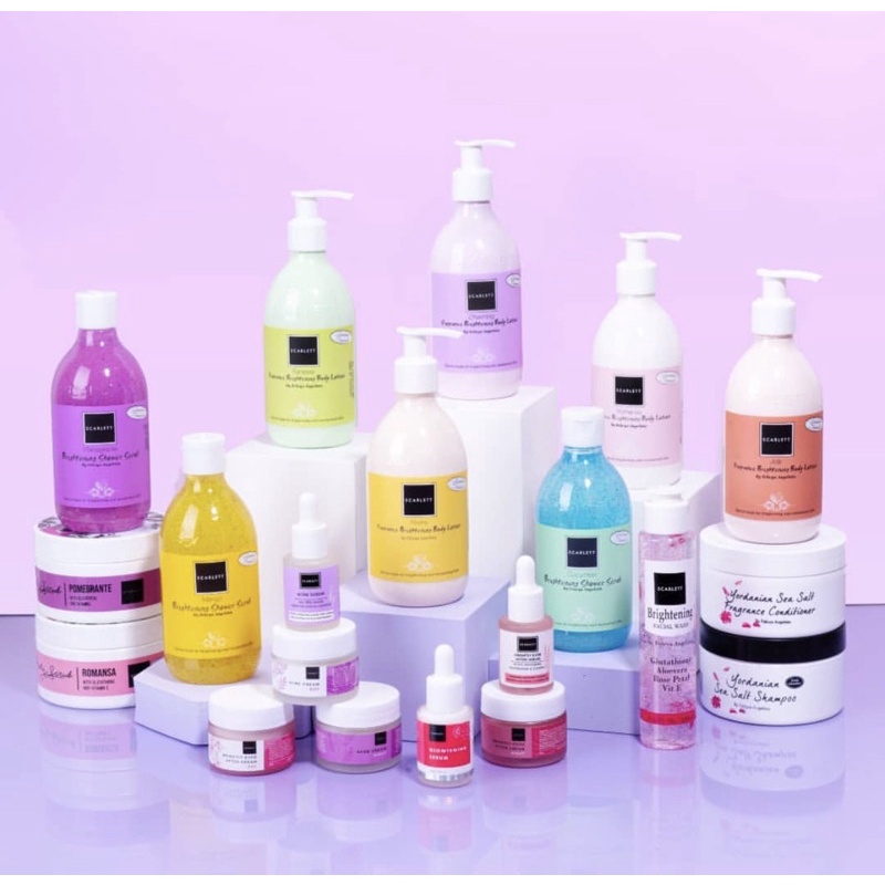 Scarlett Whitening Series All Varian Serum - Body Lotion - Shower Scrub - Body Scrub - Facial Wash