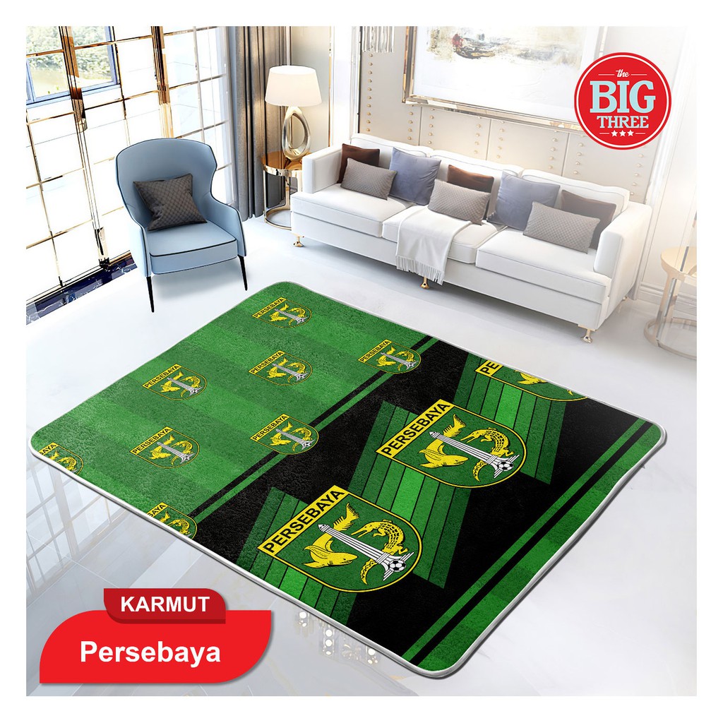 Karpet INTERNAL motif PERSEBAYA - KARMUT Karpet Selimut surabaya bola sepak bola indonesia