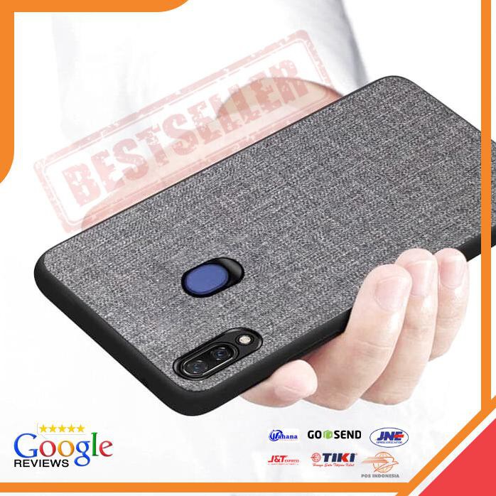 ACC HP SAMSUNG GALAXY A8 PLUS 2018 DENIM JEANS CASING HARDCASE