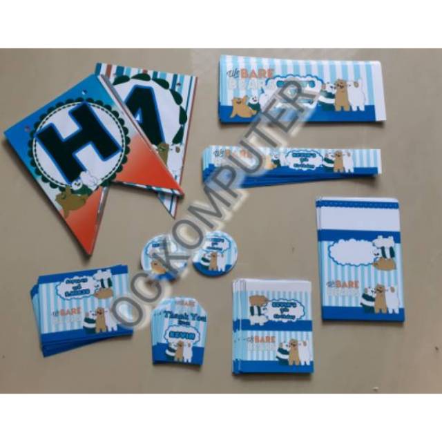 Termurah 1 Set Dessert Table Tema We Bare Bear jR9MqWi0dxl68
