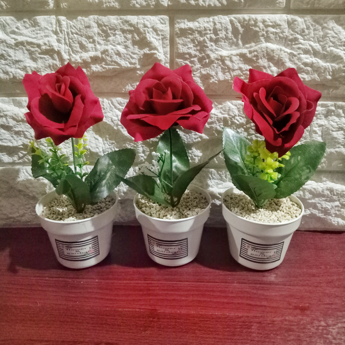 Bunga mawar palsu plastik/bunga mawar import