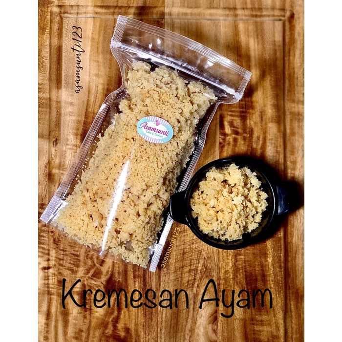 

ABON- KREMES AYAM KREMESAN AYAM KREMES SARI AYAM GURIH RENYAH NON MSG -MAKANAN-KERING.