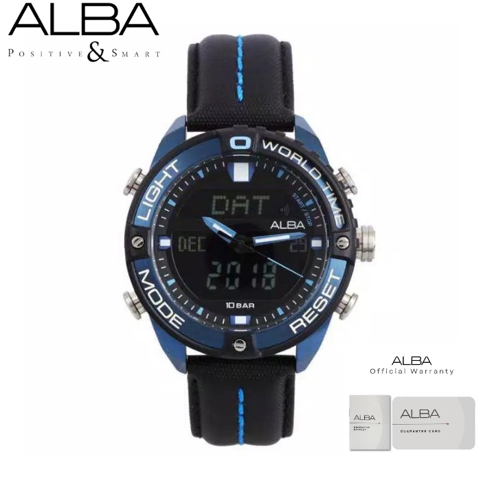 Alba Pria AZ4041 Jam Tangan Pria Alba SIGNA AZ4041X1 Leather Strap