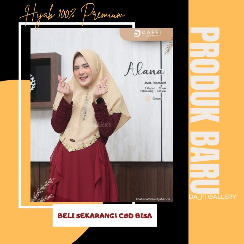 HIJAB DAFFI ALANA JILBAB MURAH BERGO PREMIUM PET ANTEM