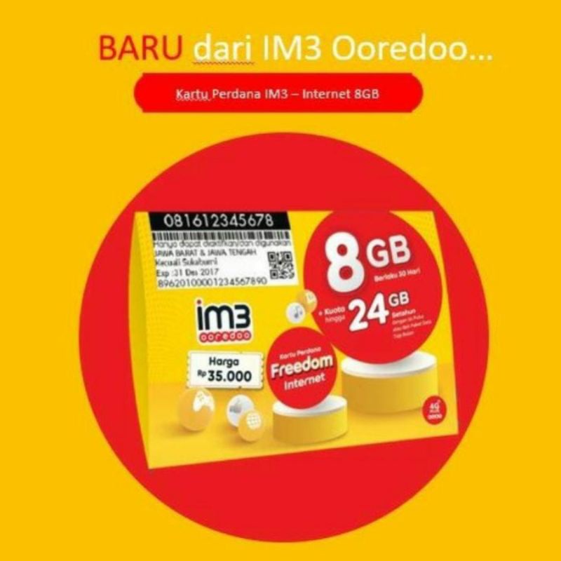 Jual Kartu Indosat Kuota Perdana Kuota Indosat Oredo 4G LTE Indonesia ...