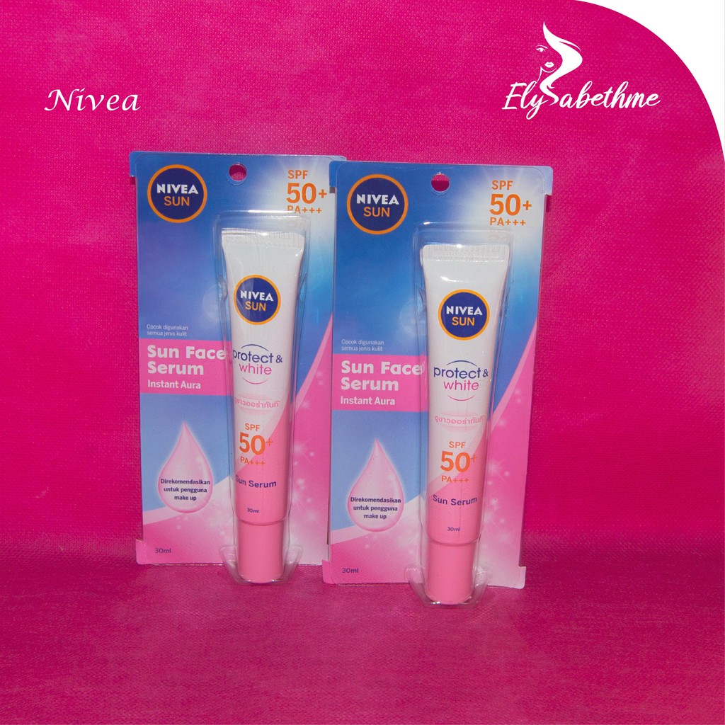 ✿ELYSABETHME✿ 𝓷𝓲𝓿𝓮𝓪 Nivea sun serum spf50++ sunscreen sunblock pelindung matahari anti UVA UVB tidak white cast