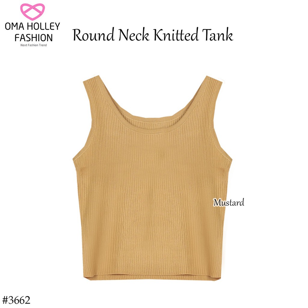 (COD) OH Fashion Round Neck Knitted Tank #3662