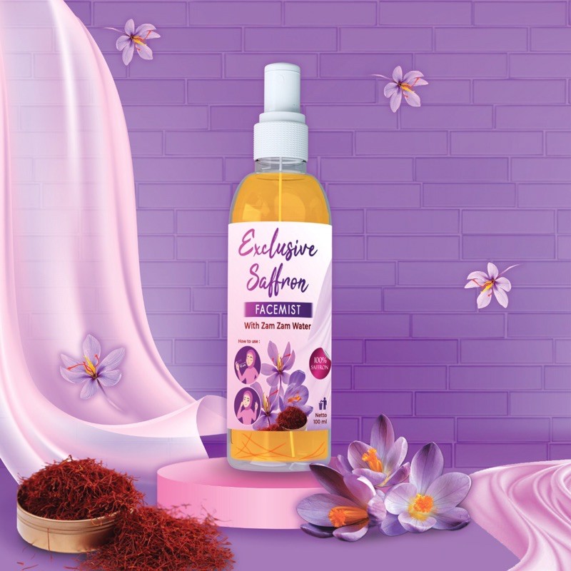 ⭐️ EXCLUSIVE SAFFRON WITH ZAM ZAM WATER FACE MIST 100ml