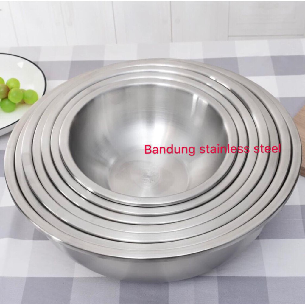 Baskom Korea stainless steel 26cm elegan tebal dov mixing bowl