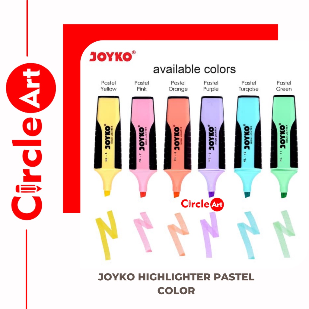 

Joyko Highlighter Pastel Color - Joyko Pastel - Penanda Warna Joyko Termurah