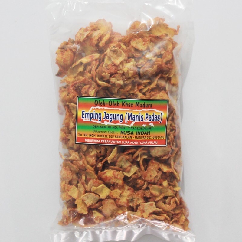 

Emping jagung manis pedas