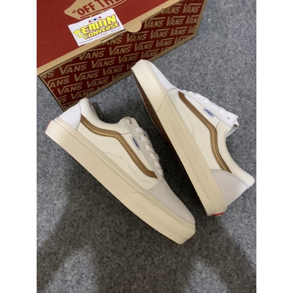 PREMIUM sepatu v4ns oldskool Cream Tan OG bonus banyak - Promo Mega SALE