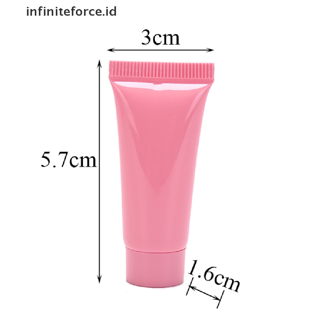 (Infiniteforce.Id) 5pcs / Set Botol Plastik Kosong 5ml Untuk Lotion / Kosmetik