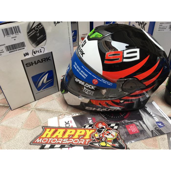 HELM FULLFACE SHARK SKWAL 2 LORENZO BLACK ORIGINAL FRANCE DOT SIZE M